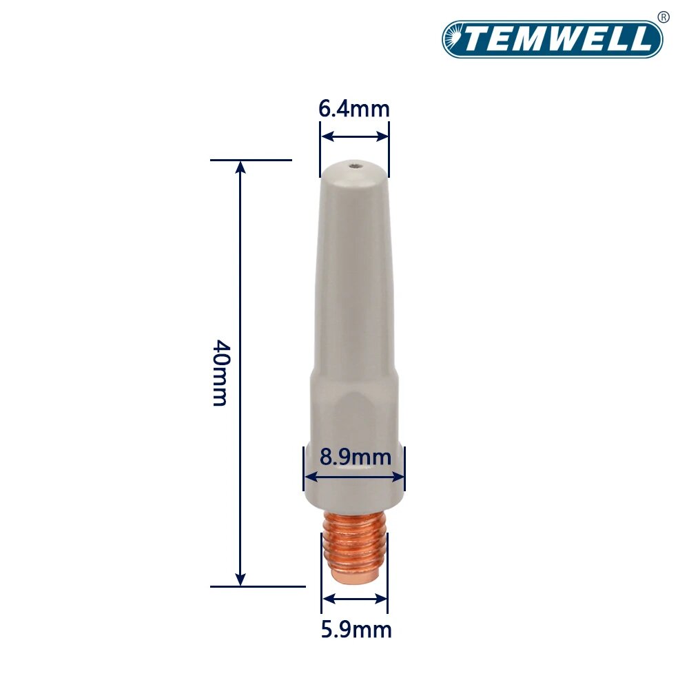 Сварочные наконечники M6 40 45 мм  медные  10 шт  M6 X 40MM 10PCS  0 8MM