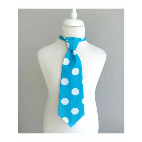 фото Галстук 12 килограммов счастья, бирюзовый/белый