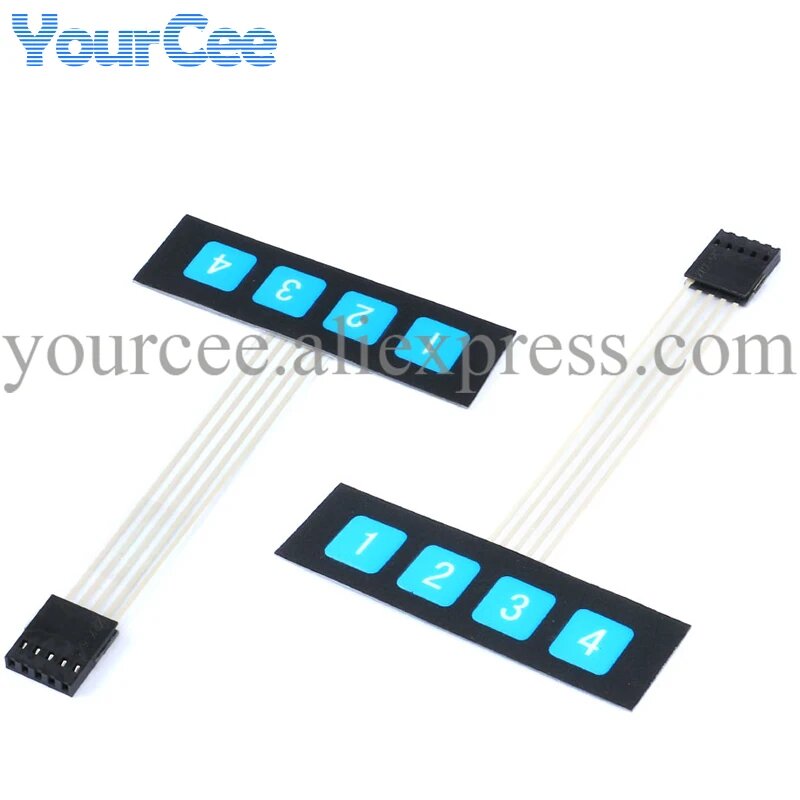 Матричный мембранный переключатель 1x4 4 клавиши Your Cee для Arduino Бежевый