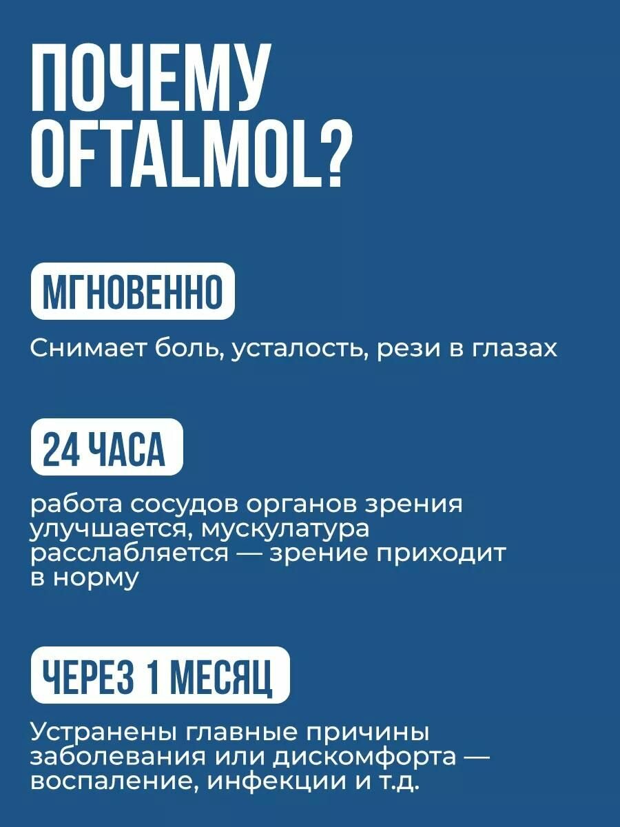 Витамины для глаз, лютеин комплекс витаминов для зрения, для улучшения и восстановления зрения, Офтальмол Oftalmol — фото 1