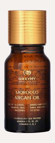 Изображение товара GREYMY Масло для волос марокканское аргановое, 10 мл