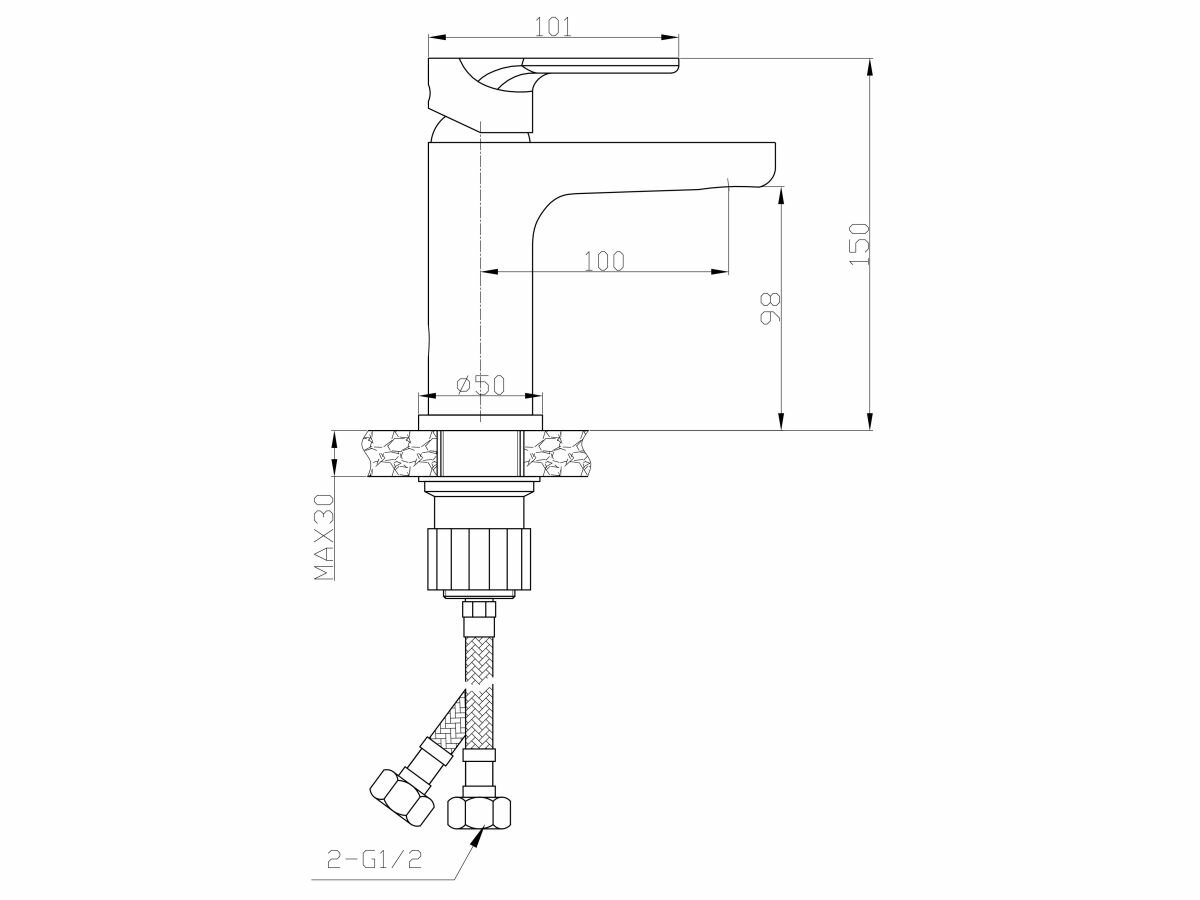 Смеситель для умывальника AV ENGINEERING хром AVWAT1-A294 (AVWAT1-A294-242) — фото 1