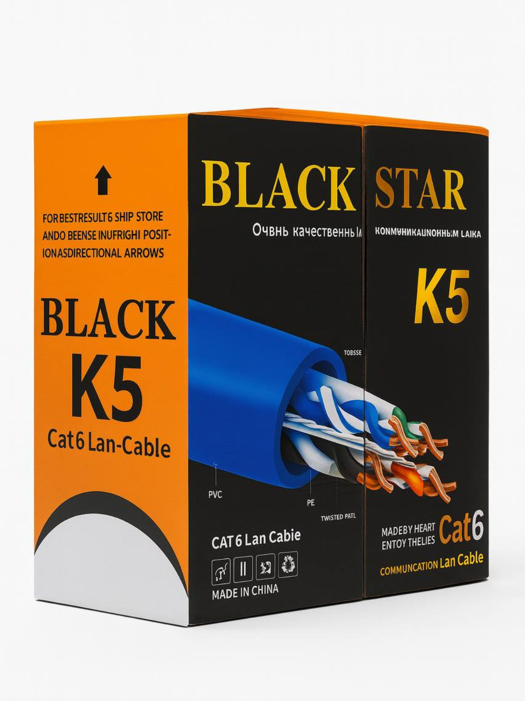 Сетевой кабель Blackstar K5, UTP, CAT6, 305 м, медь, высокая скорость передачи