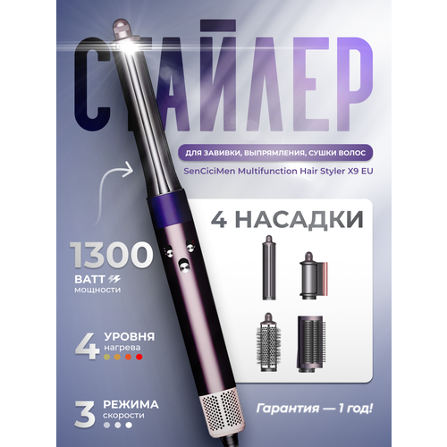 Мультистайлер SenCiciMen Multifunction Hair Styler X9 EU Purple
