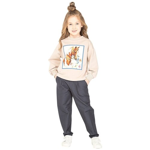 Свитшот Karamelli бежевый для девочек размер 104