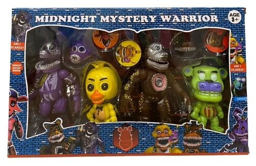 Игровой набор Аниматроники 5 ночей с Фредди, 2 маски, 4 фигурки.