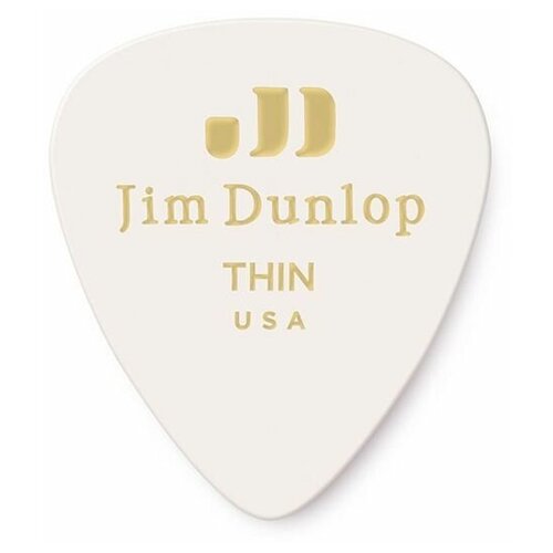 Медиаторы, тонкие, 12 шт. Dunlop Celluloid White Thin 483P01TH 12Pack