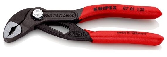 Клещи переставные Knipex KN-8701125SB COBRA®, 27 мм (1"), 125 мм, пластиковые рукоятки