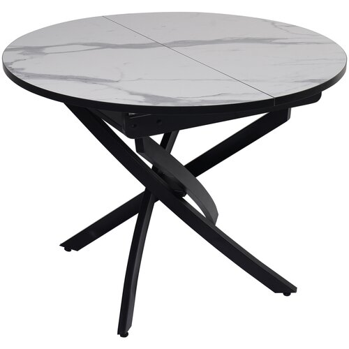 Стол Мир стульев Андромеда D100 Черный муар/Мрамор 3027