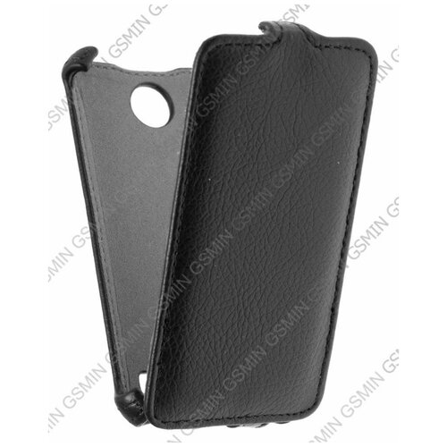 Кожаный чехол для Fly IQ 4400 Era Nano 8 Armor Case (Чёрный)