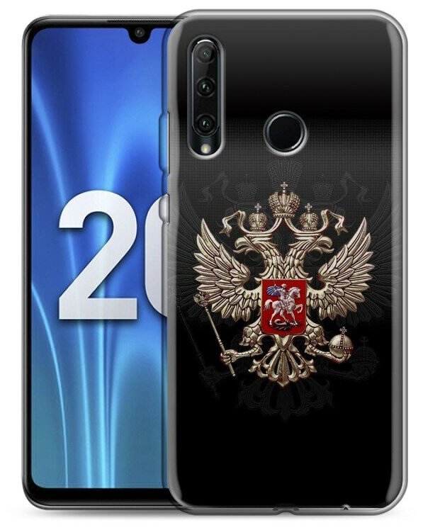 Дизайнерский силиконовый чехол для Хуавей Р30 лайт / Huawei P30 lite Герб России