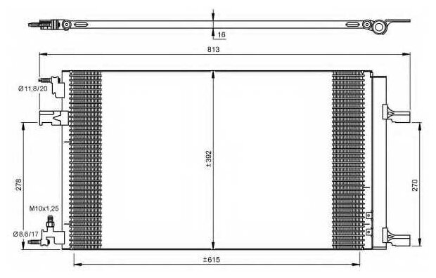 NRF 35919 NRF 35919_радиатор кондиционера!\ Opel Astra 1.7-2.0CDTi 09>, Chevrolet Cruze 11>