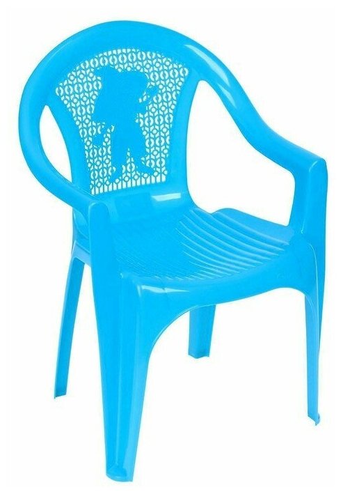 Кресло детское, 380х350х535 мм, цвет голубой./В упаковке шт: 1