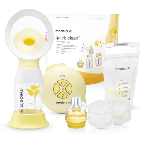 Электрический молокоотсос Medela Swing Flex одинарный двухфазный с набором аксессуаров