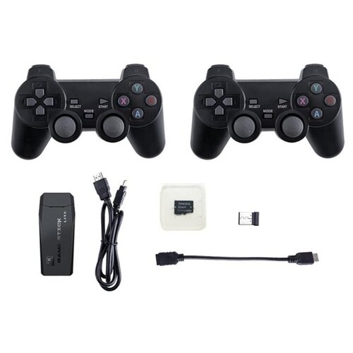 Игровая приставка Game Stick Lite HDMI/4K 32Gb + 2 беспроводных геймпада (Черная)