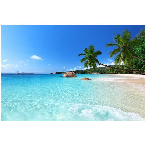 Фотообои Уютная стена Пляж на острове Праслин. Сейшельские острова 410х270 см Бесшовные Премиум (единым полотном) фотообои уютная стена ла диг сейшельские острова 680х270 см бесшовные премиум единым полотном