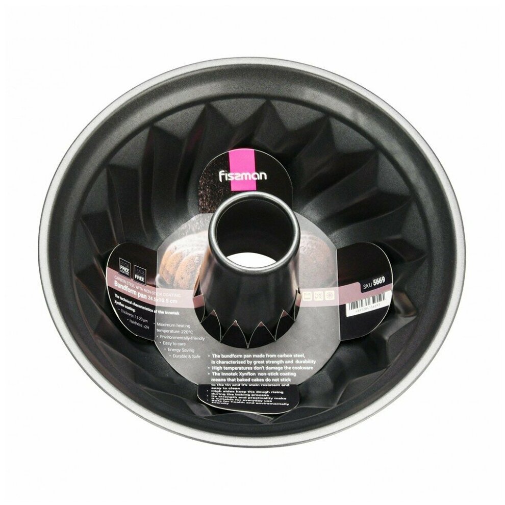 Форма для выпечки кекса Fissman, 24.5x10.5 см, углеродистая сталь, темно-серый (5669) - фотография № 4