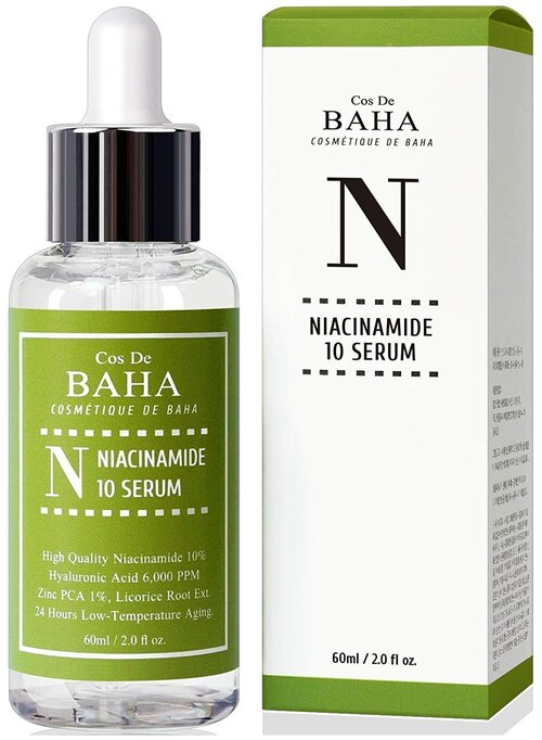 Сыворотка для сужения пор Cos De BAHA Niacinamide 10 Serum (60 ml)