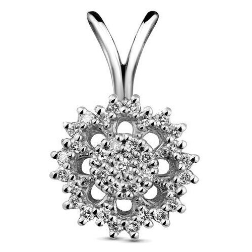 фото 59112 русские самоцветы подвеска из белого золота с бриллиантами frost