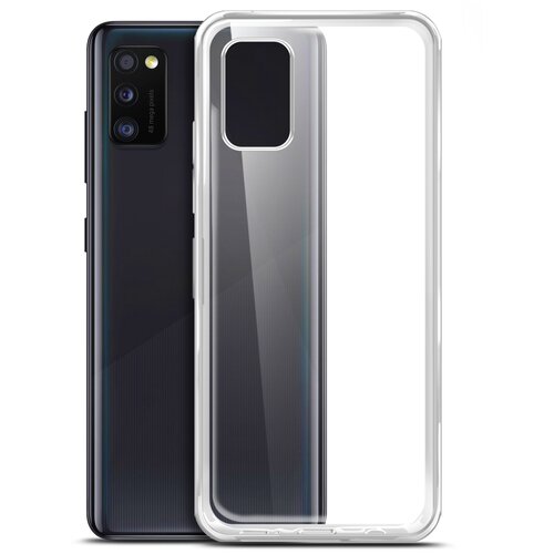 Чехол на Samsung Galaxy A41 (Самсунг Галакси А41 ) прозрачный силиконовый бампер накладка с защитой (бортиком) вокруг камер Brozo