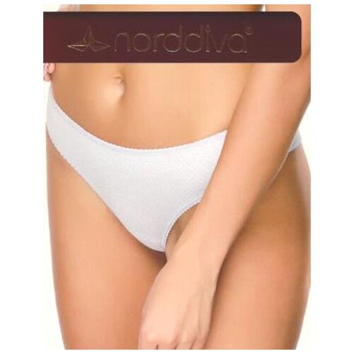 Трусы бразильяно Norddiva 7325 cotton, размер S, синий/белый (синий/белый)