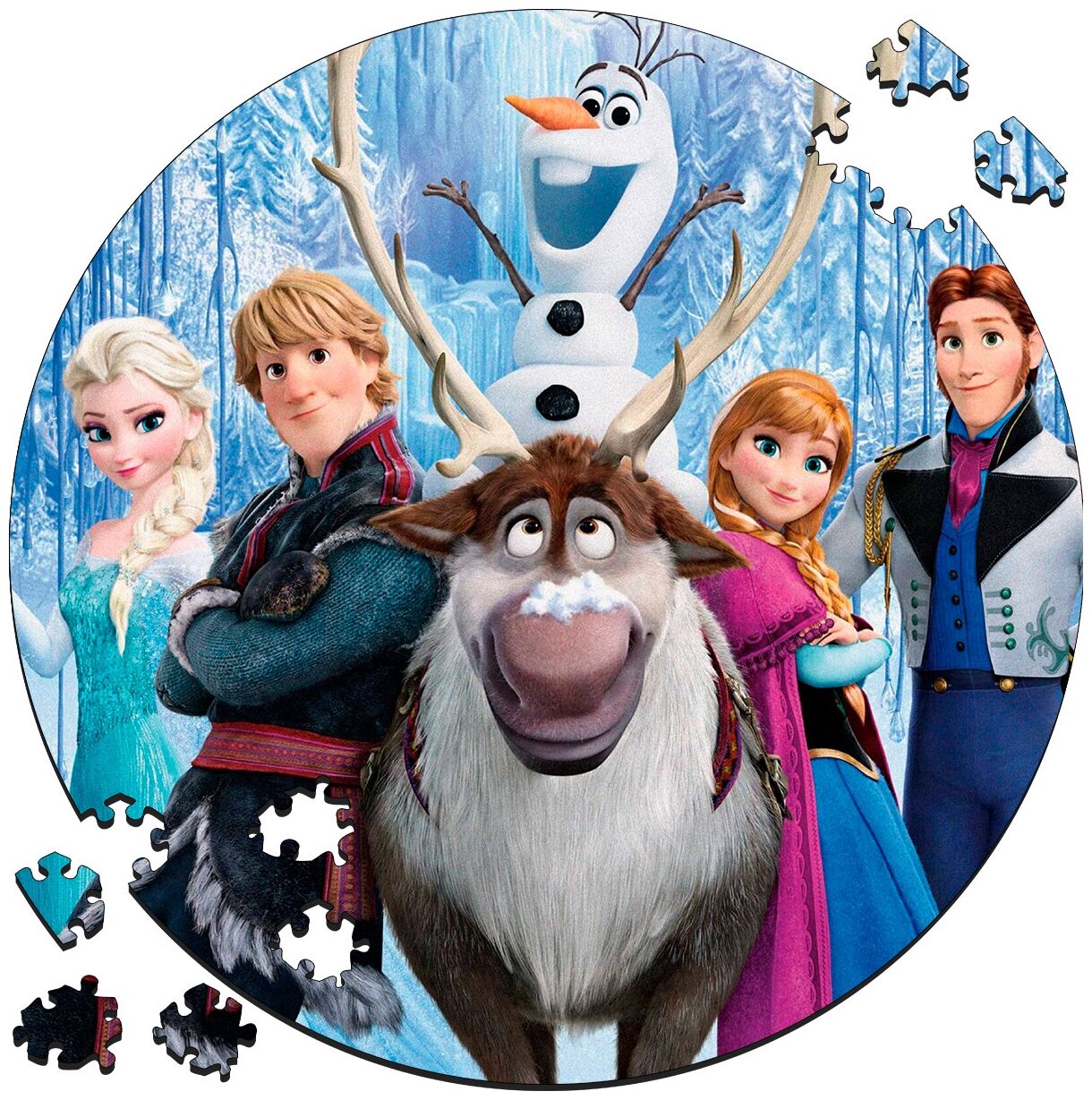 Деревянные пазлы для взрослых картина Холодное Сердце Frozen 30х30см 169 деталей