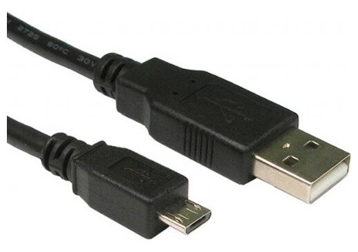 Кабель USB2.0 Am-microB Cablexpert CCP-mUSB2-AMBM-10, экран, позолоченные контакты - 3 метра