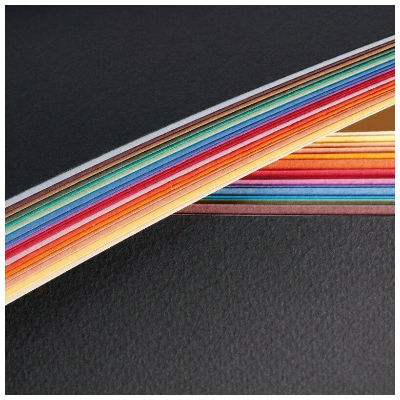 Бумага цветная Clairefontaine "Tulipe" 50х65 см 160 г, легкое зерно, оранжевый - фото №2