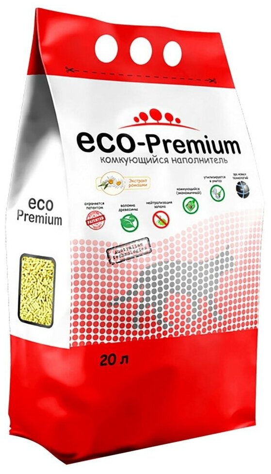 Комкующийся наполнитель ECO-Premium Ромашка 20 л - фотография № 4