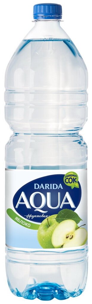 Напиток б/а негаз. "Аква фруктовая" "С ароматом яблока" пастериз. 1,5 л, 6 шт. - фотография № 1