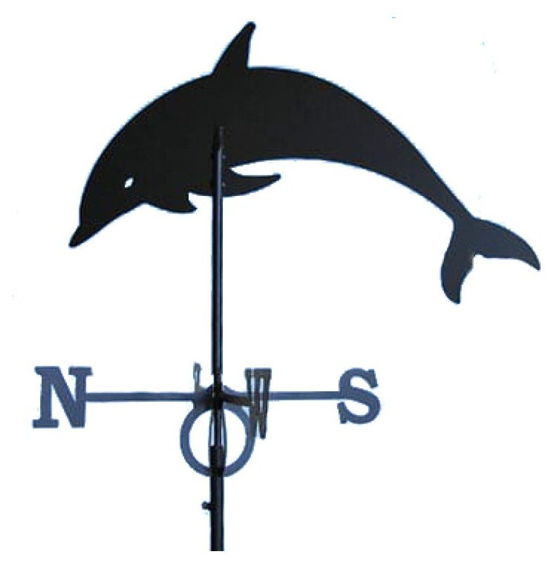 Флюгер дельфин большой 600*600мм, ветроуказатель металлический, шт.