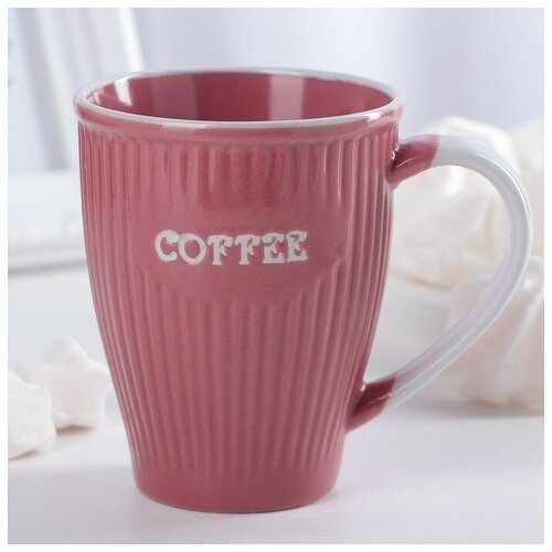 Кружка Доляна Coffee, 270 мл, цвет розовый