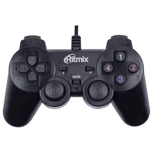 Комплект Ritmix GP-004, черный, 1 шт. геймпад ritmix gp 022wps black blue