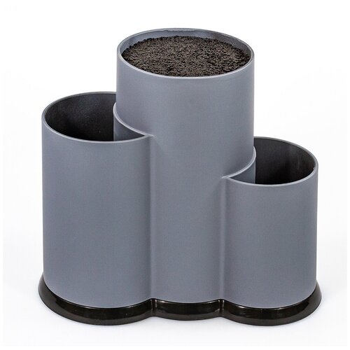 WILKER Тройная подставка для ножей и кухонных принадлежностей WILK-PH-003 коричневый