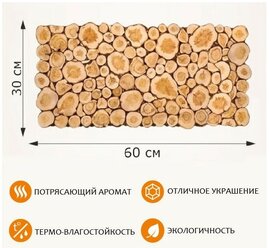 Панно из можжевельника для бани 30х60см