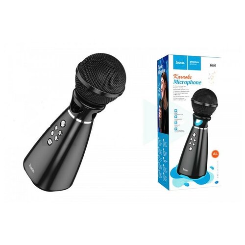 Микрофон-колонка караоке Hoco BK6, Bluetooth, цвет: Black