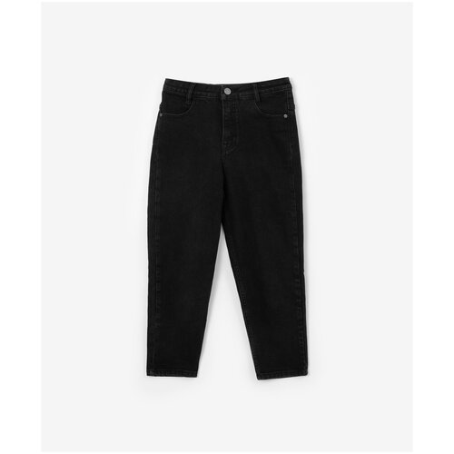 Джинсы Gulliver, размер 164, черный джинсы зауженные gulliver полуприлегающий силуэт утепленные размер 164 черный