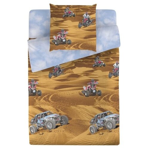 Полутороспальный комплект постельного белья TEO KIDS Квадрациклы с наволочкой 50x70 см