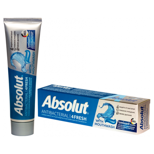 Зубная паста ABSOLUT antibacterial 4FRESH, 110г.