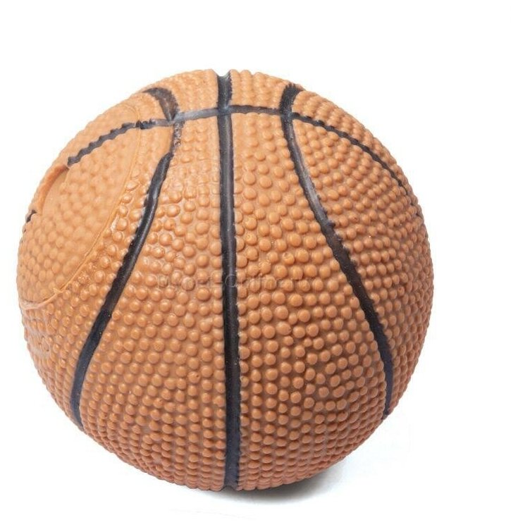 Triol игрушка для собак из винила "Мяч баскетбольный", d 70 мм - фотография № 1