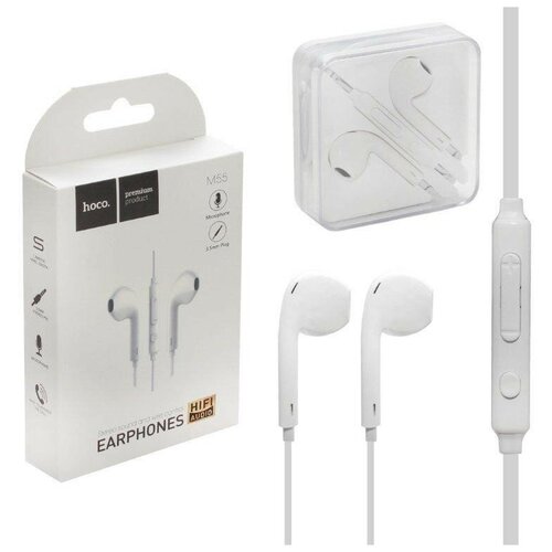 Наушники M55 Earphone HOCO Белые 35000₽
