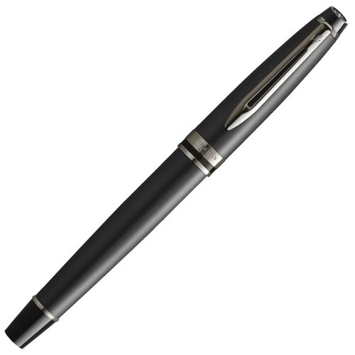 Ручка роллер Waterman Expert DeLuxe (2119190) Metallic Black RT F черные чернила подар. кор.