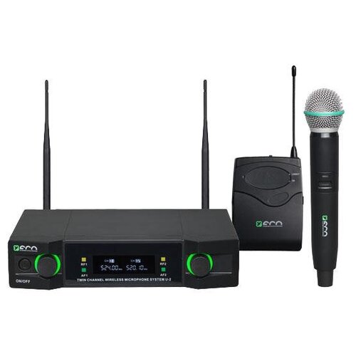 ECO by Volta U-2X радиосистема с одним ручным микрофоном и одним карманным передатчиком с головным микрофоном UHF диапазона 975800₽