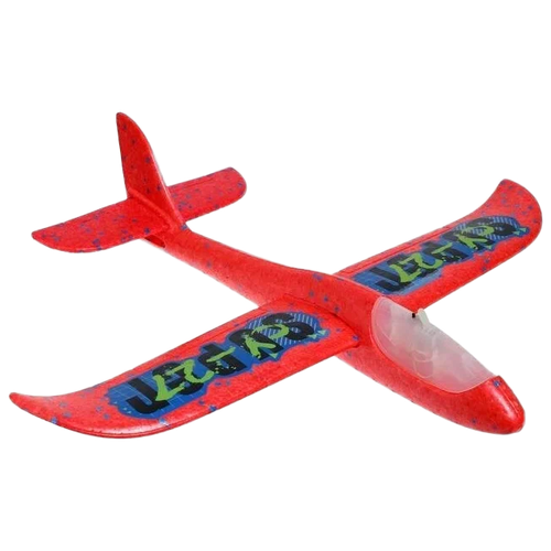Купить Самолёт «Су-27» 46х49 см, цвета микс, с диодом, Funny toys, красный/зеленый/оранжевый, пенопласт, male