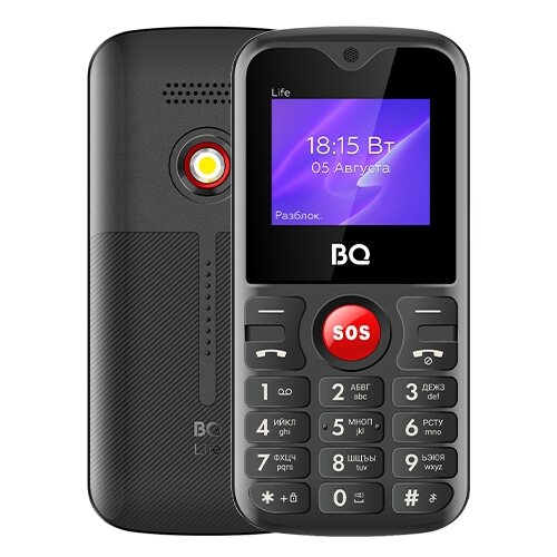 телефон bq 1853 life 2 sim красный Телефон BQ 1853 Life, 2 SIM, черно-красный