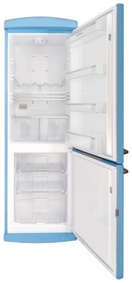 Двухкамерный холодильник Schaub Lorenz SLUS 335 U2 небесно-голубой - фотография № 4