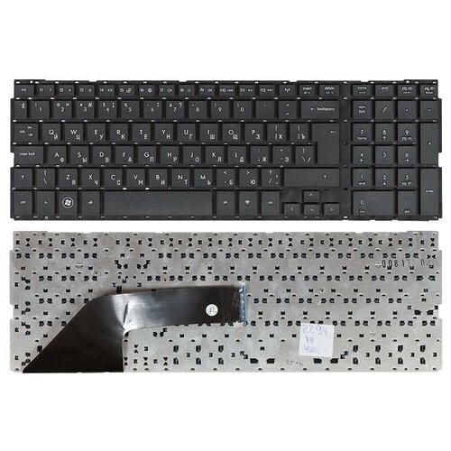 Клавиатура для ноутбука HP 598691-001 черная без рамки большой Enter 194000₽