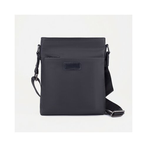 фото Сумка, отдел на молнии, 2 наружных кармана, водонепроницаемая, цвет чёрный