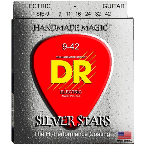 DR SIE-9 SILVER STARS™ струны для электрогитары посеребрёные 9 - 42