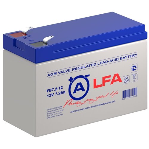 Аккумуляторная батарея ALFA Battery FB 7.2-12 (12 В, 7.2 Ач) аккумуляторная батарея alfa battery fb 12 12 12 в 12 ач